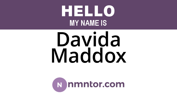 Davida Maddox