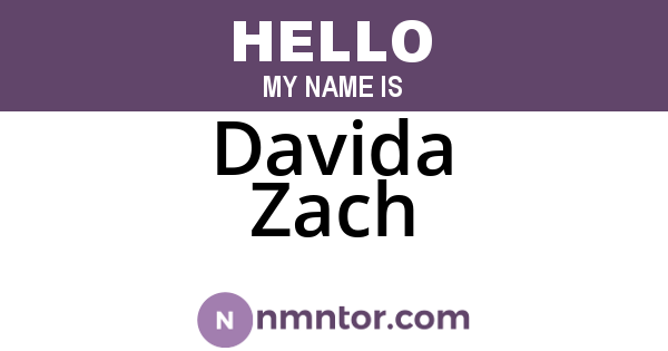 Davida Zach