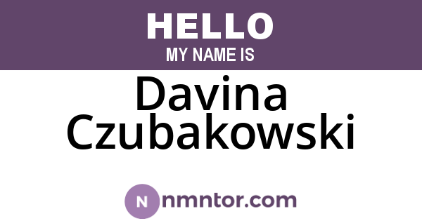 Davina Czubakowski