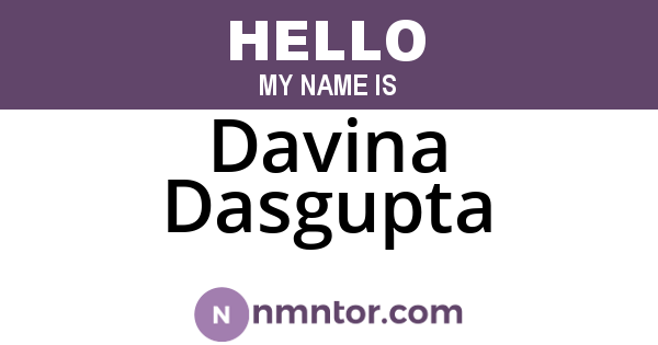 Davina Dasgupta
