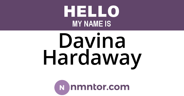Davina Hardaway