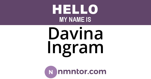 Davina Ingram