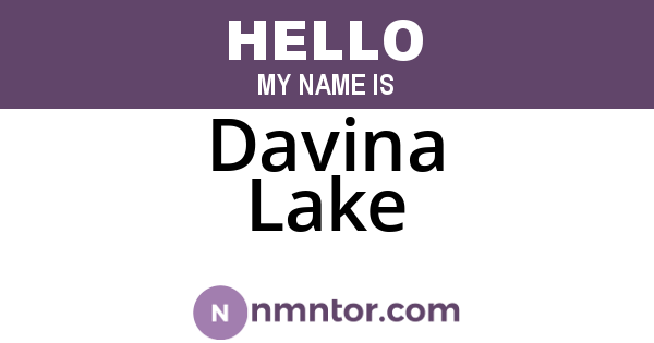 Davina Lake