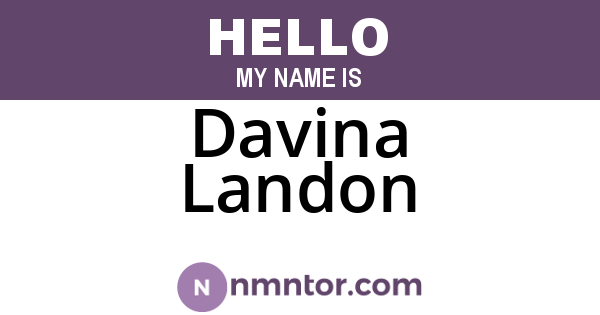 Davina Landon