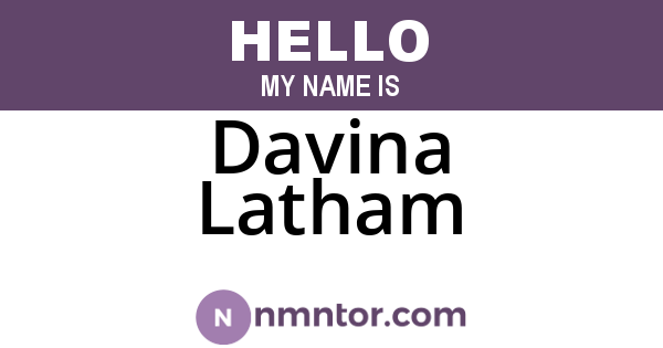 Davina Latham