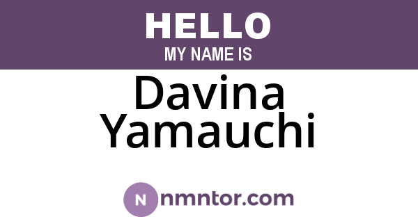 Davina Yamauchi