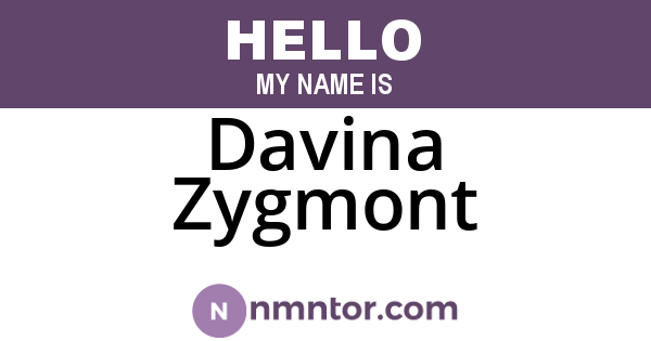 Davina Zygmont