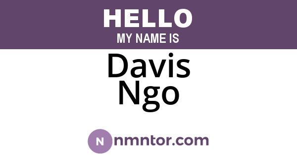 Davis Ngo