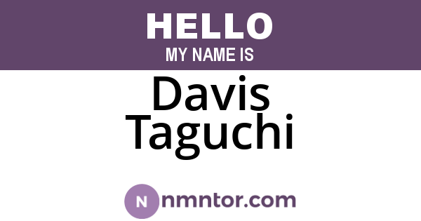 Davis Taguchi