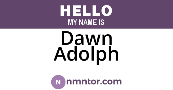 Dawn Adolph