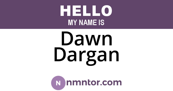 Dawn Dargan