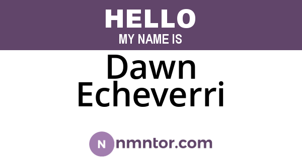 Dawn Echeverri