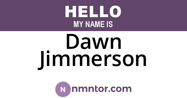 Dawn Jimmerson
