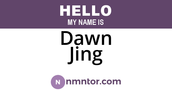 Dawn Jing