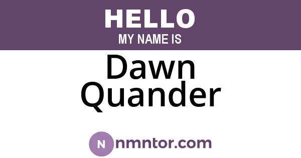 Dawn Quander