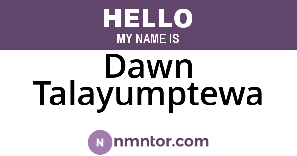 Dawn Talayumptewa