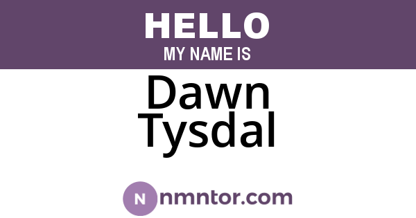 Dawn Tysdal