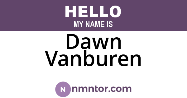 Dawn Vanburen