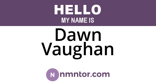 Dawn Vaughan