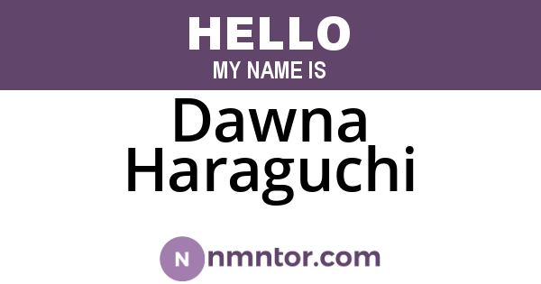 Dawna Haraguchi