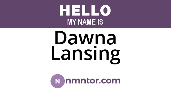 Dawna Lansing