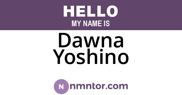 Dawna Yoshino