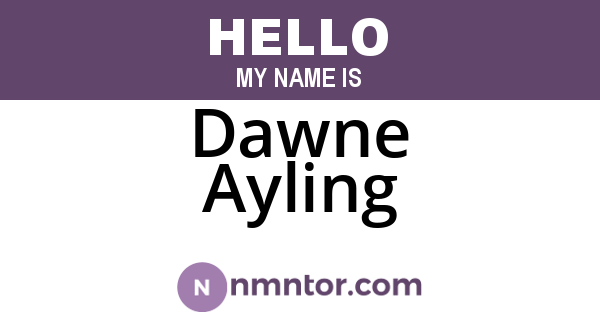 Dawne Ayling