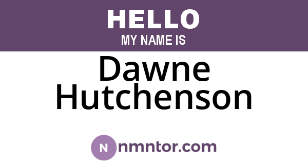 Dawne Hutchenson