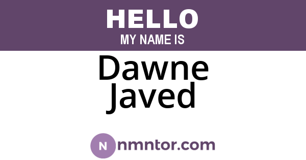 Dawne Javed