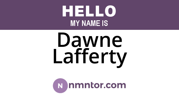 Dawne Lafferty