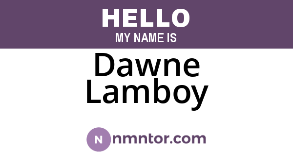 Dawne Lamboy