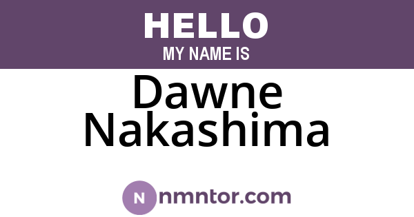Dawne Nakashima