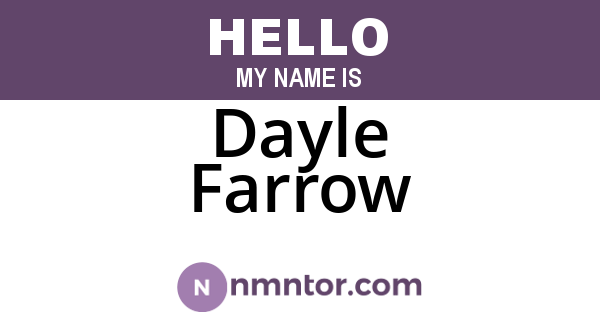 Dayle Farrow