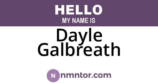 Dayle Galbreath