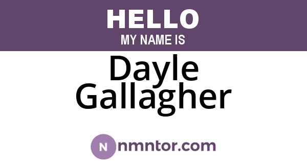 Dayle Gallagher