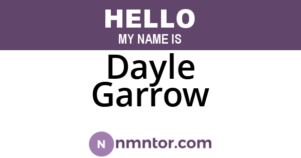 Dayle Garrow