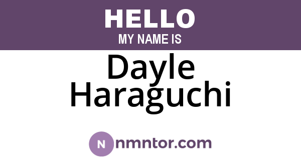 Dayle Haraguchi