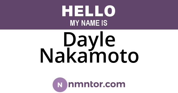 Dayle Nakamoto