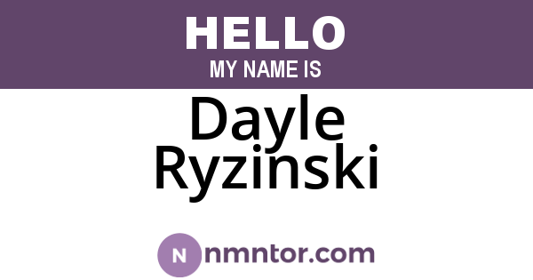 Dayle Ryzinski