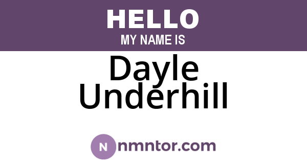 Dayle Underhill