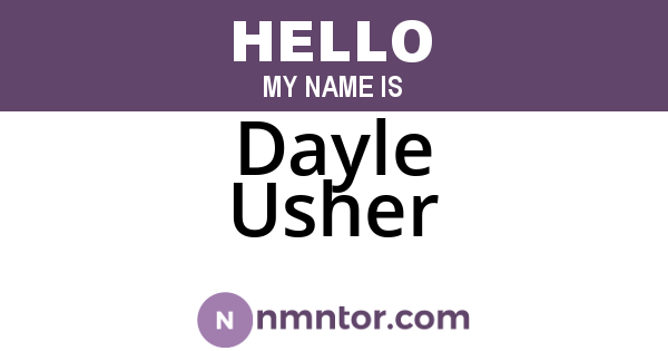 Dayle Usher