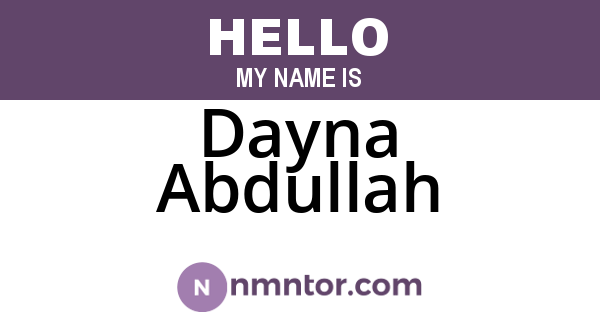 Dayna Abdullah