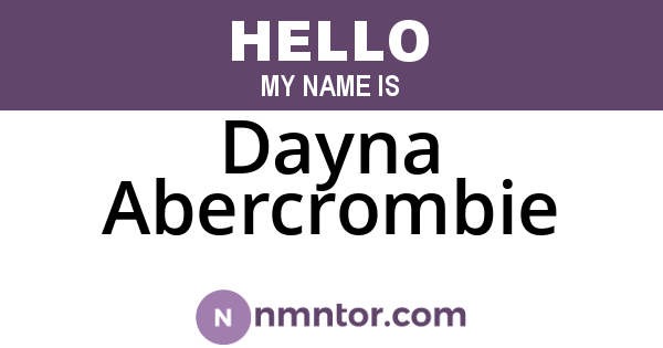 Dayna Abercrombie