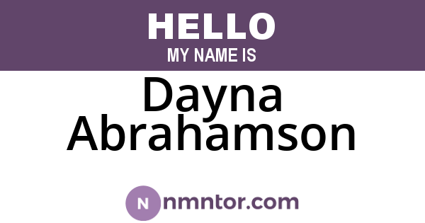 Dayna Abrahamson