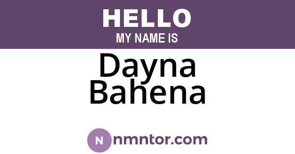 Dayna Bahena
