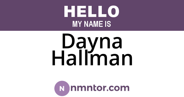 Dayna Hallman