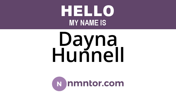 Dayna Hunnell