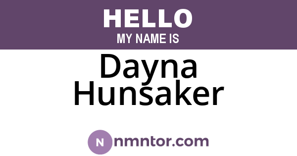 Dayna Hunsaker