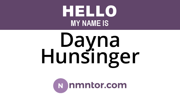 Dayna Hunsinger