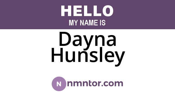 Dayna Hunsley